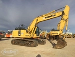 Used Excavator in yard,Used Komatsu,Side of used Komatsu Excavator in yard,Back of used Excavator